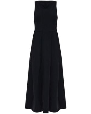 Emporio Armani Dress With Darts - Black