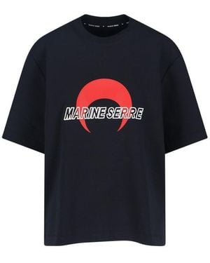 Marine Serre T-Shirts And Polos - Blue
