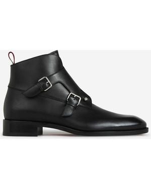 Christian Louboutin Chambelimonk Leather Boots - Black