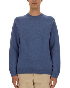 Paul Smith Merino Wool Crew Neck Jumper - Blue