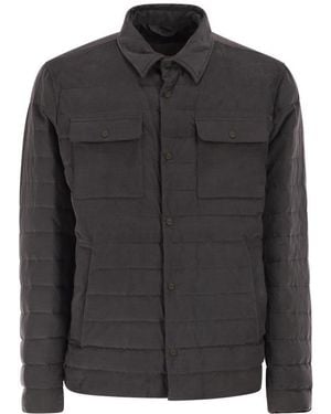 Herno Shirt-Style Down Jacket - Black