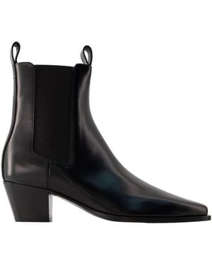 TOTEME The City Ankle Boots - Black
