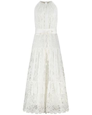 Pinko La Cura Broderie Anglaise Dress - White
