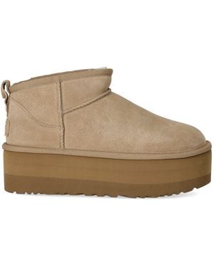 UGG Classic Ultra Mini Platform Sand Boot - Brown