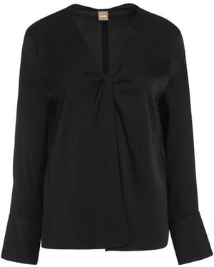 BOSS Bidinta Silk Blouse - Black