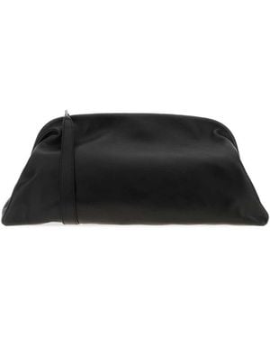 Alberta Ferretti Nappa Leather Clutch - Black