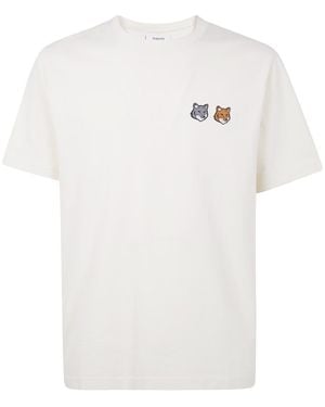 Maison Kitsuné "Double Bold Fox" Head Comfort Tee-Shirt - White