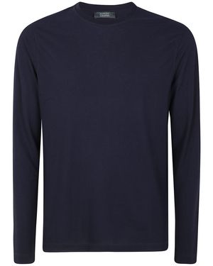 Zanone Long Sleeves Classic T-Shirt - Blue