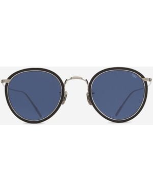 Eyevan 7285 Round Sunglasses - Blue