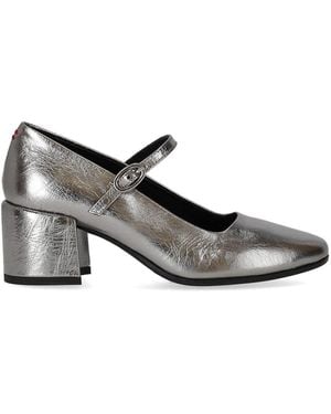 Halmanera Mary Jane Metal Steel Pump - Gray
