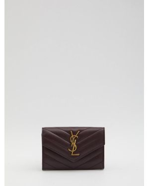 Saint Laurent Cassandre Wallet - Red