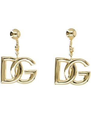 Dolce & Gabbana Dg Logo Earrings - Metallic