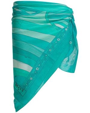 PUCCI Pareo With Iride Print - Blue