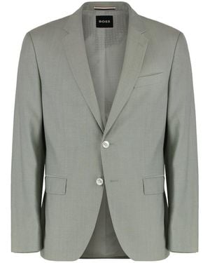 BOSS Virgin Wool Blend Two-Pieces Suit - Gray