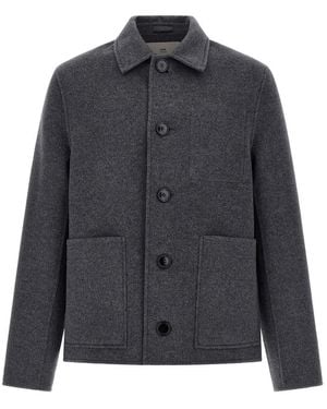 Ami Paris 'boule' Overshirt - Gray