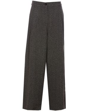 Essentiel Antwerp High-Waisted Straight-Leg Trousers - Grey