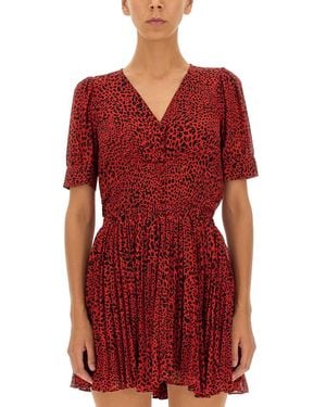 MICHAEL Michael Kors Vneck Blouse - Red