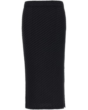 Issey Miyake 'Sleek Pleats' Skirt - Black