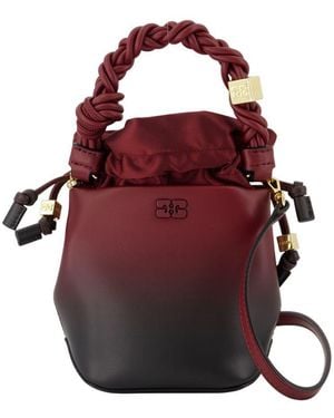 Ganni Bou Bucket Mini Purse - Red