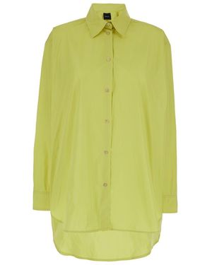 Plain Oversized Lime Shirt - Green