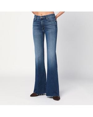 Mother The Doozy Fray Flared Jeans - Blue
