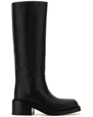 Prada Leather Boots - Black