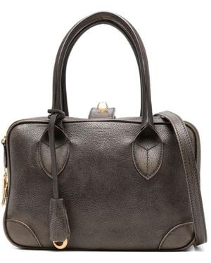 Golden Goose "Vita" Bag Treated Leather Body Metal Details Bags - Black