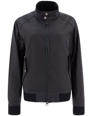 Baracuta "Porton Wax" Barbour X Bomber Jacket - Black