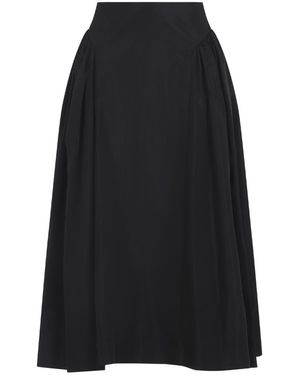 Simone Rocha Hip Detail Bind Midi Skirt - Black