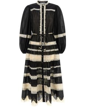 Zimmermann 'rhiannon Lace Billow' Dress - Black