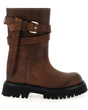 Moschino Brick' Boots - Brown