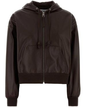 Loewe Leather Jackets - Black