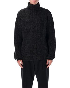 Lemaire Yak Alpaca High Neck Sweater - Blue