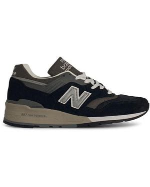 New Balance '997' Suede Blend Trainers - Black