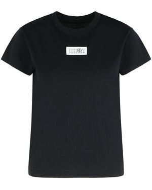 MM6 by Maison Martin Margiela Cotton T-Shirt - Black