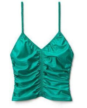 Alexander Wang Ruched Cami Top - Green