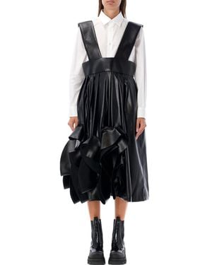 Comme des Garçons Eco Leather Skirt Salopette - Black