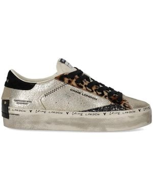 Crime London Distressed Platform Sneaker - Brown