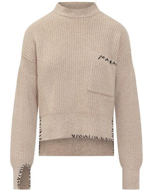 Marni Turtleneck Jumper - Natural