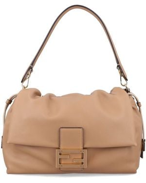 Fendi Cyrene Faux Fur Baseball Cap - Natural
