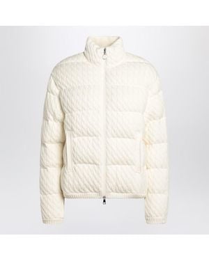 Moncler Puffer Jacket With Braids - White