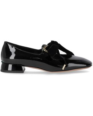 A.Bocca Mary Jane Ballet Flat With Bow - Black