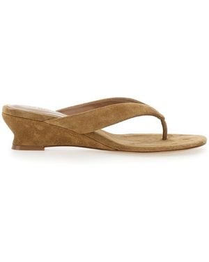 Le Monde Beryl Micro Wedge Thong Sandal - Brown