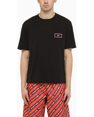 Martine Rose Black Cotton T Shirt With Logo