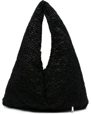 La Milanesa Lisa Large Shoulder Bag - Black