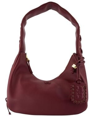 Ganni Medium Laces Shoulder Bag - Red