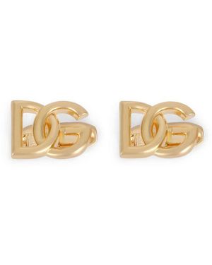 Dolce & Gabbana Dg Logo-Plated Cufflinks Accessories - Metallic