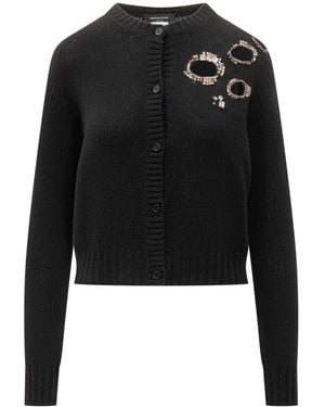 Fabiana Filippi Cardigan With Jewel Applications - Black