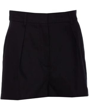Sportmax Unico Stretch Gabardine Shorts - Black