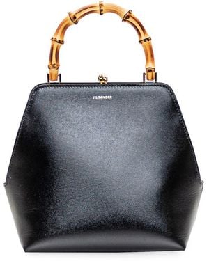 Jil Sander Goji Bamboo Square Bag - Blue